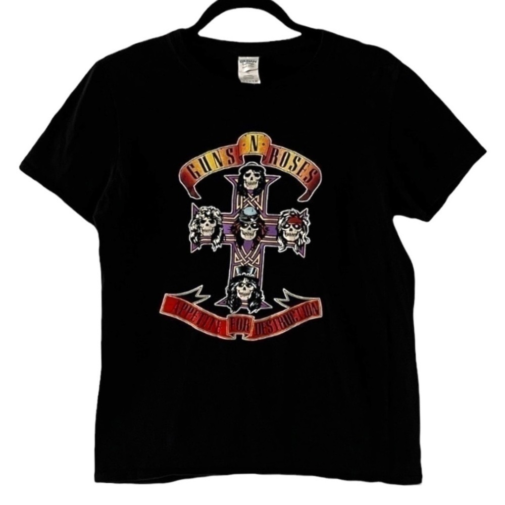 Guns N’ Roses Appetite For Destruction Cross Black T-Shirt‌‌‌‌‌‌